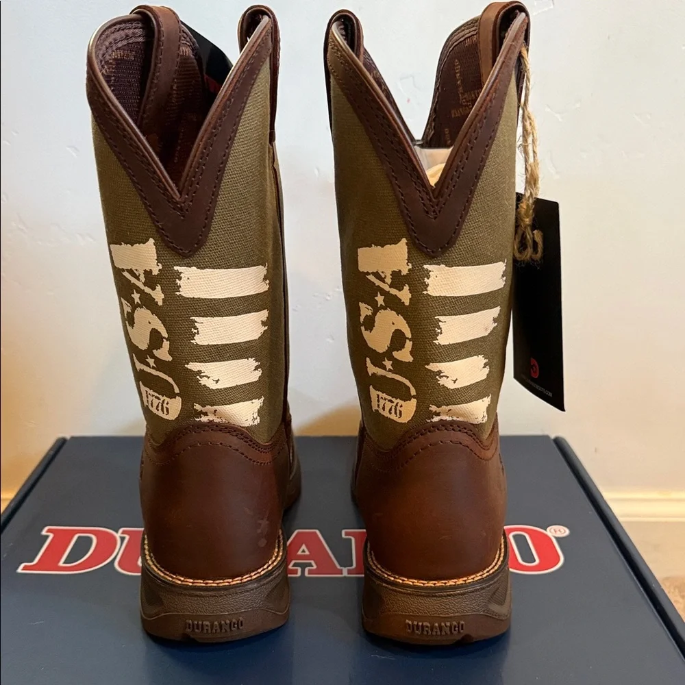 Lil' Rebel™ by Durango® Big Kids' Army Western Boot | Size 5.5 - Picture 4 of 12